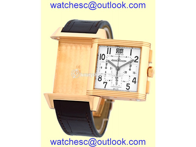 Jaeger LeCoultre "Reverso Squadra GMT" Chronograph 18K Rose Gold Strapwatch Jaeger LeCoultre