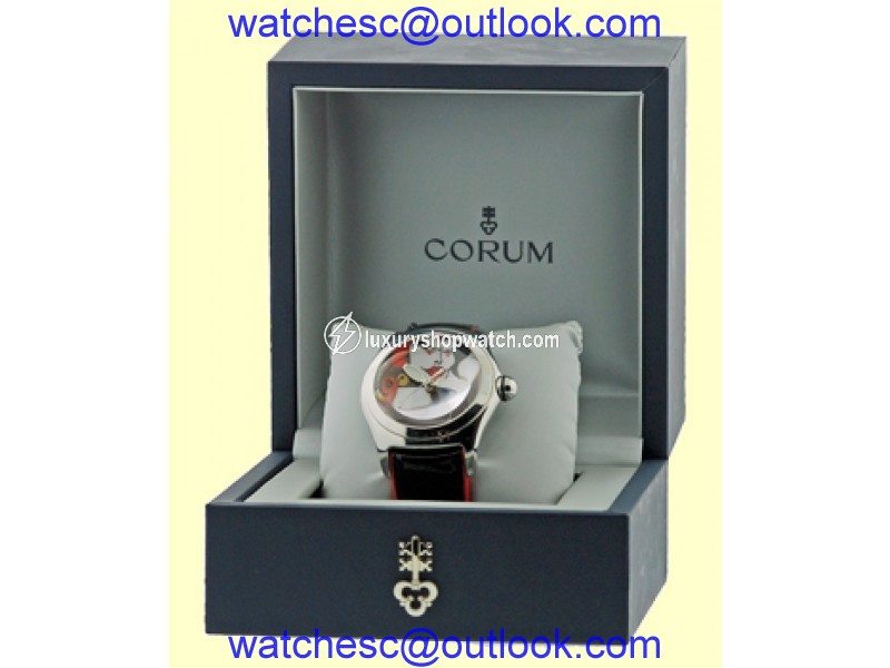 Corum Bubble Joker Stainless Steel Automatic Mens Strap Watch Corum