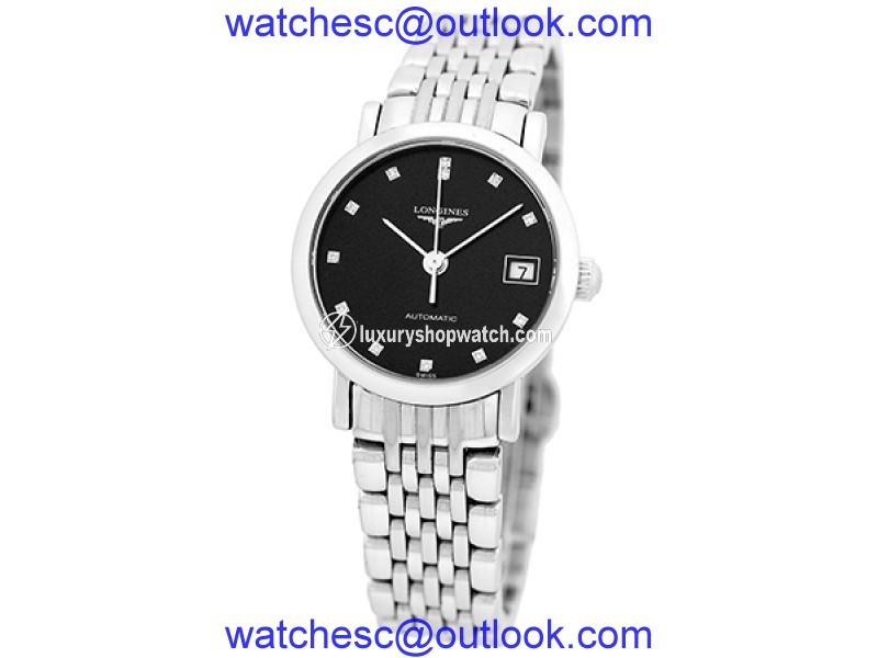 Longines "Elegant Collection" Stainless Steel Automatic Womens Watch Longines