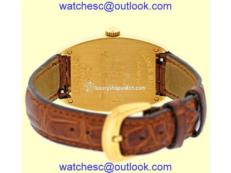 Franck Muller Cintree Curvex Sunset 18K Yellow Gold Womens Watch Franck Muller