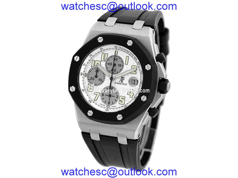 Audemars Piguet "Royal Oak Offshore Rubberclad" Chronograph Stainless Steel Strap Watch Audemars Piguet