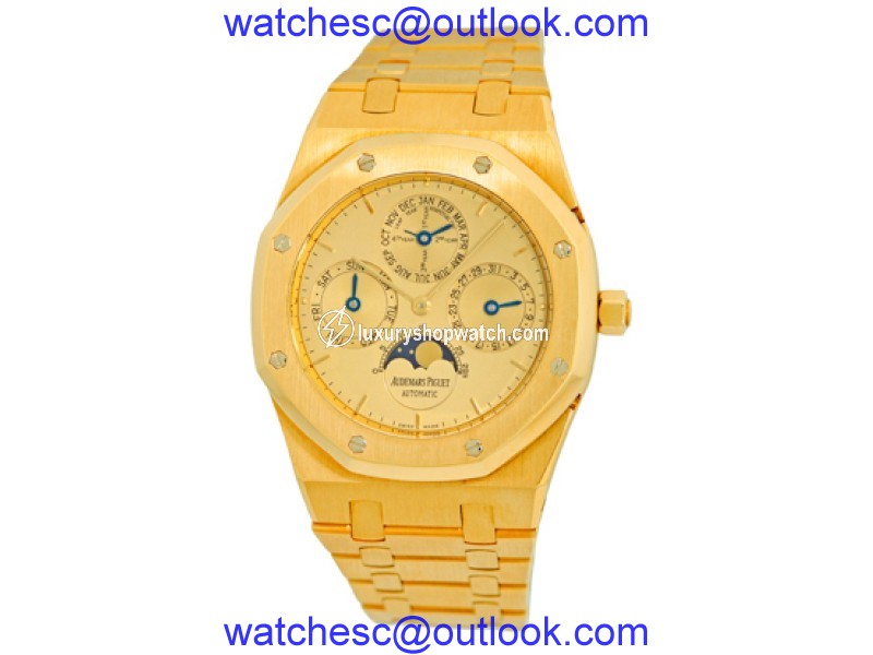 Audemars Piguet Royal Oak Quantieme 18K Yellow Gold Automatic 39mm Mens Watch Audemars Piguet