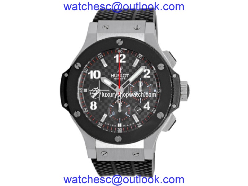 Hublot "Big Bang" Stainless Steel/Ceramic & Rubber Automatic 44mm Mens Watch |