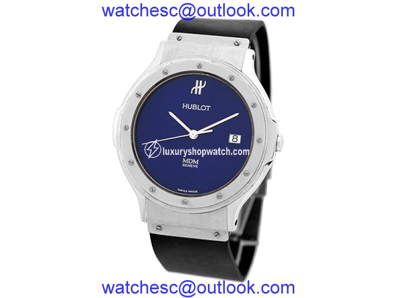 Hublot "Classique MDM" Stainless Steel & Rubber Quartz 36mm Mens Watch Hublot