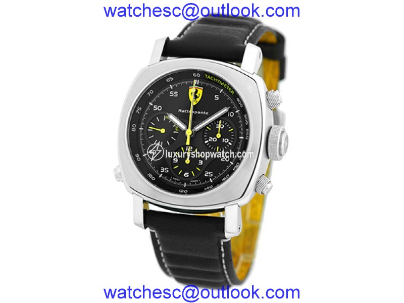 Panerai "Ferrari" Rattrapante FER00010 Stainless Steel & Leather Automatic 45mm Mens Watch Panerai