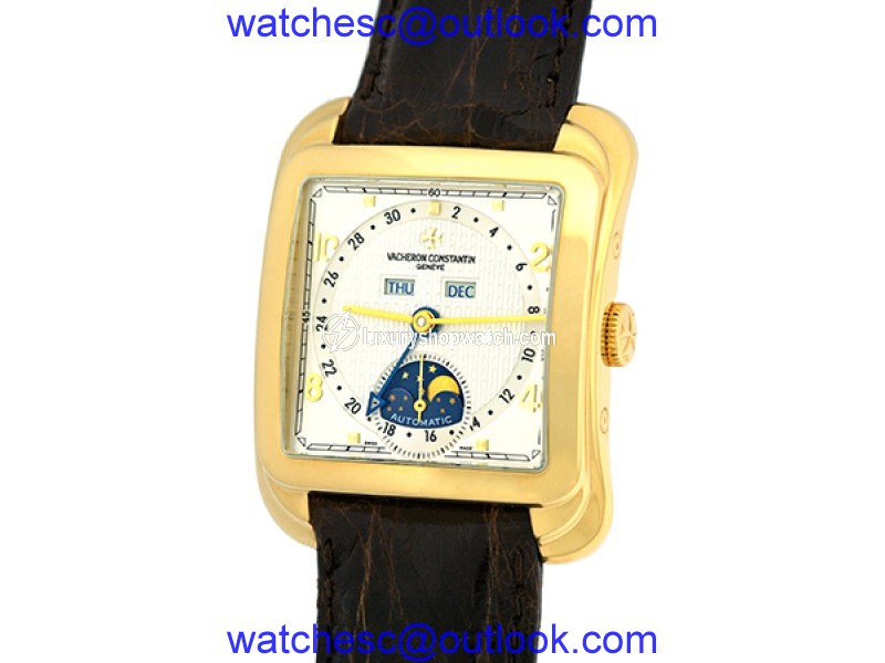 Vacheron Constantin "Toledo 1952" 47300 18K Yellow Gold & Leather Automatic 34mm Mens Watch Vacheron Constantin