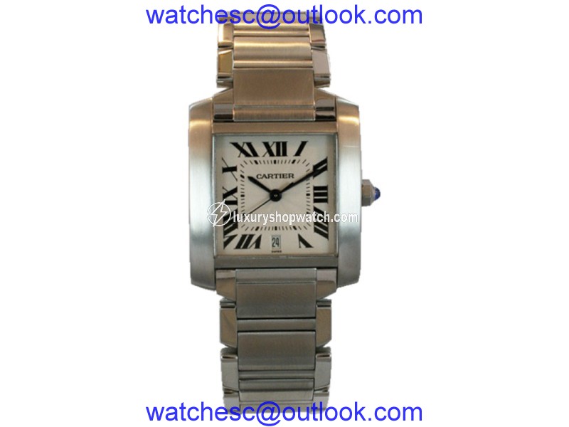 Cartier Tank Francaise Stainless Steel Automatic With Date 32mm Mens Watch Cartier