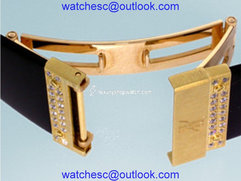Hublot "Classic Elegance" 18K Yellow Gold Blue Sapphire & Diamond Pav�� Strap Watch Hublot