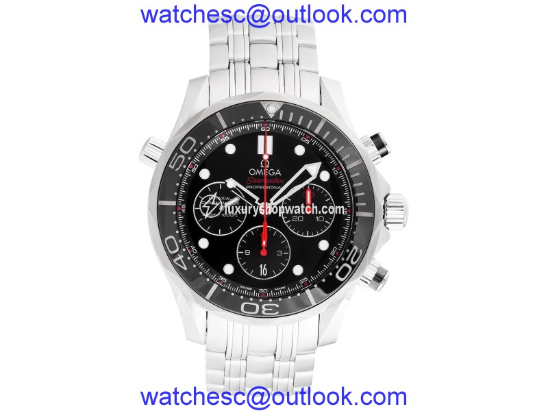 Omega Seamaster 212.30.44.50.01.001 Automatic Chronograph Black Dial Stainless Steel 44.5mm Mens Watch Omega