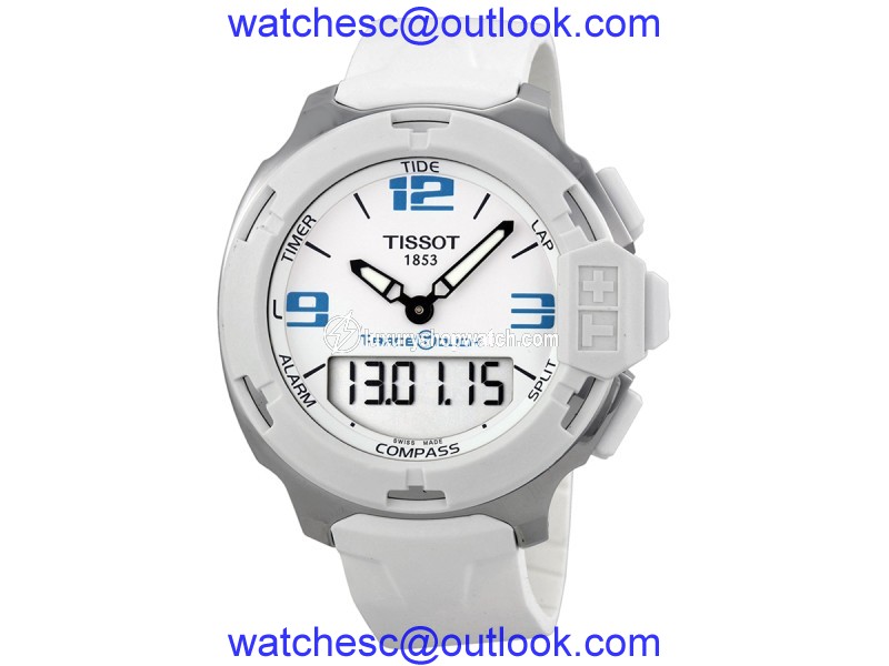 Tissot T-Race Touch T0814201701701 Stainless Steel & White Dial 42mm Mens Watch Tissot