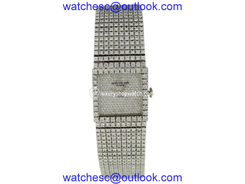 Patek Philippe 3430-12 18K White Gold & Diamond Rare Vintage Womens Watch Patek Philippe
