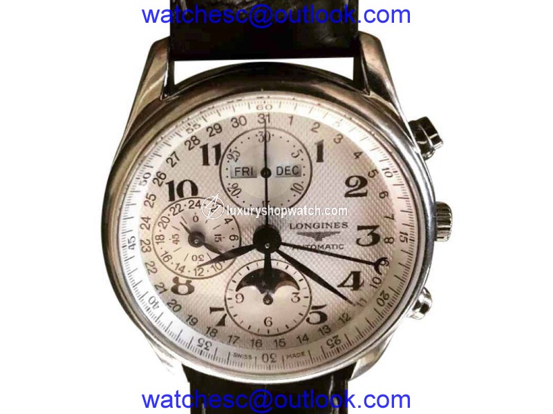 Longines Master Collection Stainless Steel & Leather 40mm Watch Longines