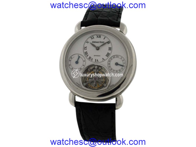 Audemars Piguet Tourbillon Platinum & Leather with Date 39mm Watch Audemars Piguet