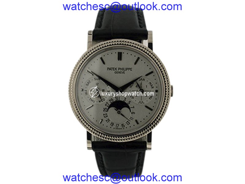 Patek Philippe 5039G Perpetual Calendar Moonphase 18K White Gold 35mm Mens Watch Patek Philippe