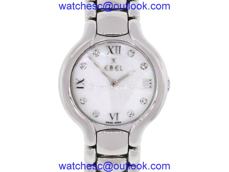 Ebel Beluga 9157421 Stainless Steel Diamond Quartz 27mm Womens Watch Ebel