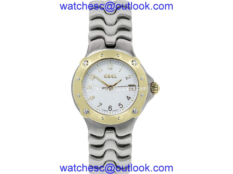 Ebel Sportwave 18K Gold & Stainless Steel 26mm Womens Watch Ebel