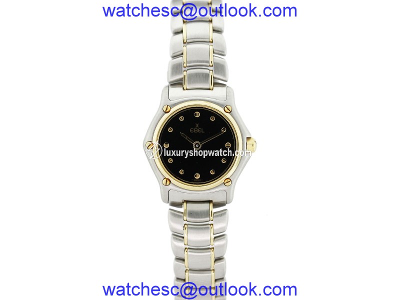 Ebel Classic 1911 Two Tone Stainless Steel and 18K Yellow Gold 24mm Womens Watch Ebel