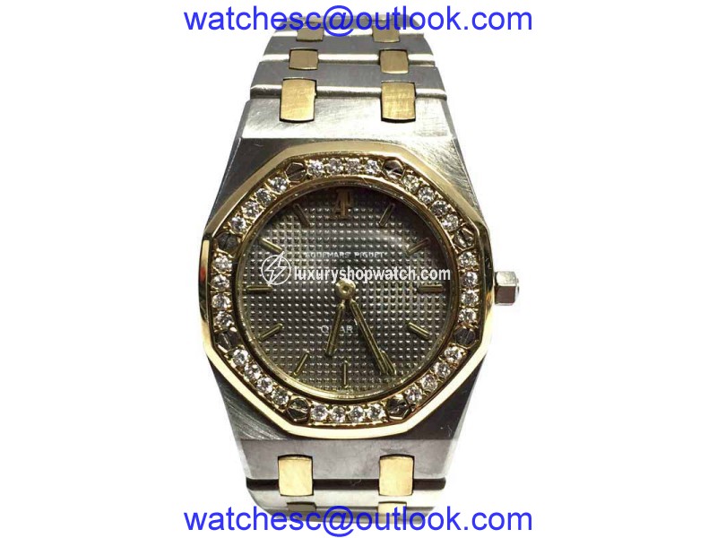 Audemars Piguet Royal Oak 18K Yellow Gold & Stainless Steel Diamond 26mm Watch Audemars Piguet