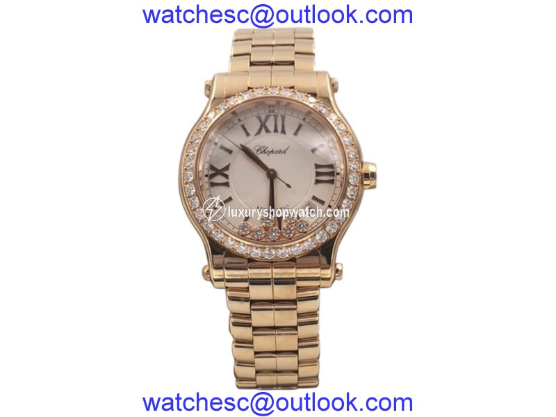 Chopard Happy Sport 274808-5004 18K Rose Gold 36mm Womens Watch Chopard
