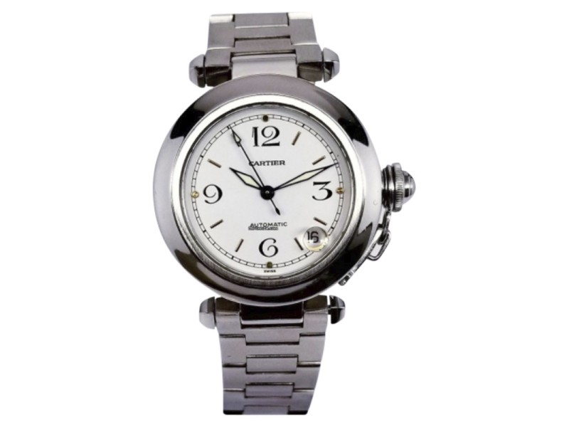 Cartier Pasha C 2324 Stainless Steel & White Dial 35mm Unisex Watch Cartier