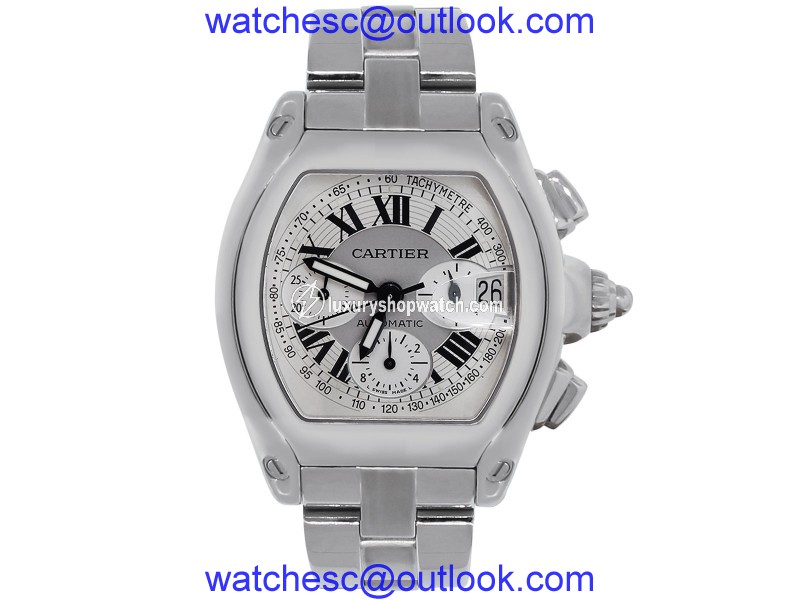 Cartier Roadster XL 2618 Stainless Steel Chronograph Dial 40mm Mens Watch Cartier