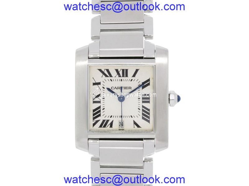 Cartier Tank Francaise 2302 Stainless Steel 28mm Womens Watch Cartier