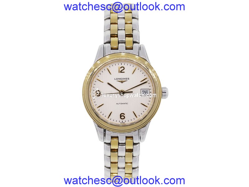 Longines Les Grandes Classiques L4.274.3 Two Tone Stainless Steel & 18K Yellow Gold Automatic 26mm Womens Watch Longiness