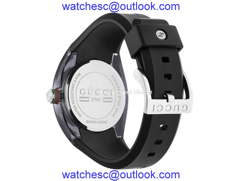 Gucci Sync YA137101 Stainless Steel & Rubber 46mm Watch Gucci