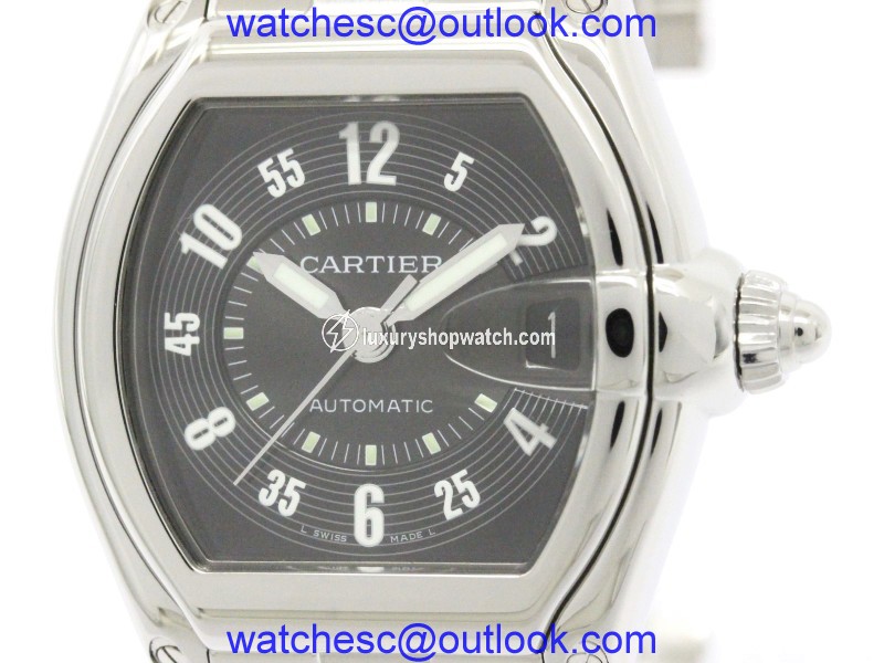 Cartier Roadster W62004V3 Stainless Steel Black Dial Automatic 38mm Mens Watch Cartier