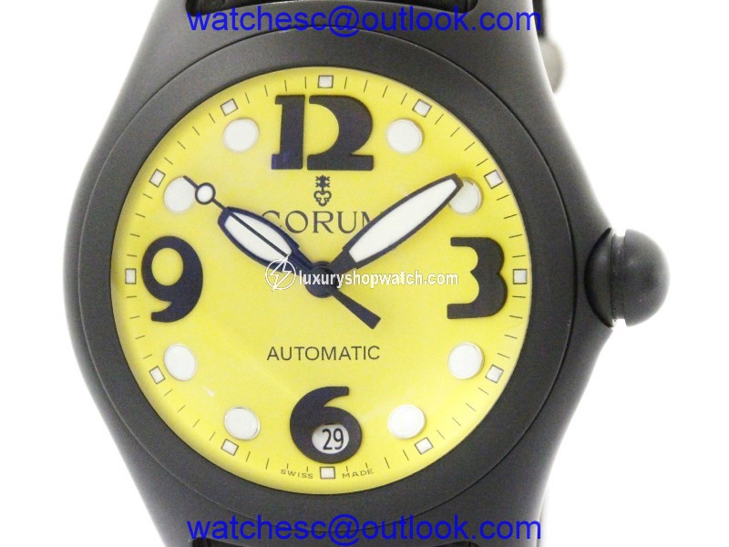 Corum Bubble 82.150.20 Stainless Steel & Leather Automatic 45mm Mens Watch Corum