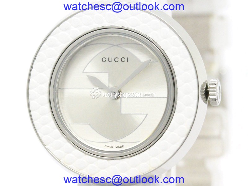 Gucci U-Play YA129515 Stainless Steel & Leather Quartz 27mm Womens Watch Gucci