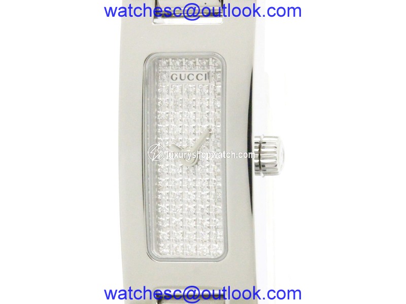 Gucci 3900L Stainless Steel & Diamond Dial Quartz 12mm Womens Watch Gucci
