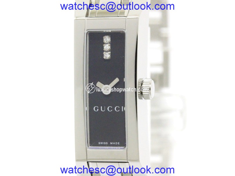 Gucci G Link YA110514 Stainless Steel & Diamond Dial Quartz 14mm Womens Watch Gucci