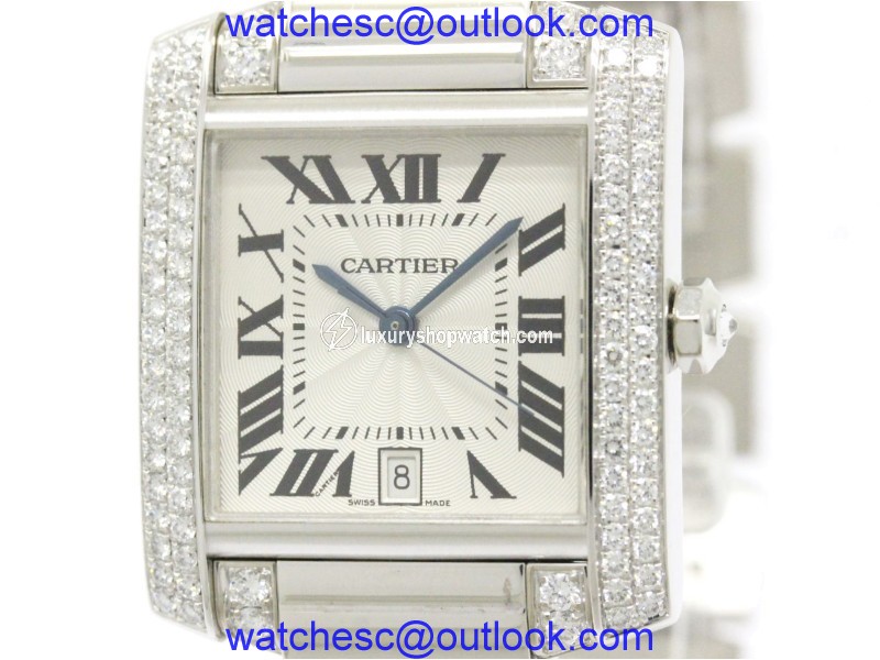 Cartier Tankfrancaise 18K White Gold Automatic 28mm Womens Watch Cartier