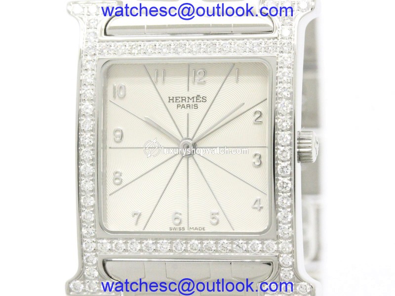 Hermes H Watch HH1.530 Stainless Steel Quartz 26mm Mens Watch Hermes