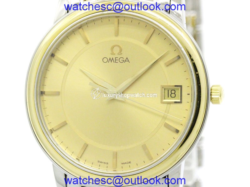 Omega De Ville Prestige 4310.11 Stainless Steel / 18K Yellow Gold Quartz 34mm Mens Watch Omega