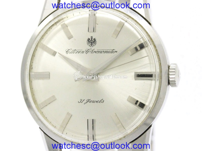Citizen CR1507051 Stainless Steel Hand-Winding Vintage 37mm Mens Watch Citizen