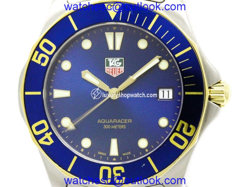 Tag Heuer Aquaracer WAB1120 Gold Plated Stainless Steel 39mm Mens Watch Tag Heuer
