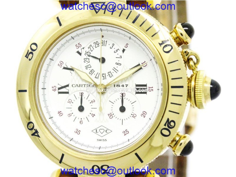 Cartier Pasha W30X7851 18K Yellow Gold Quartz 35mm Unisex Watch Cartier