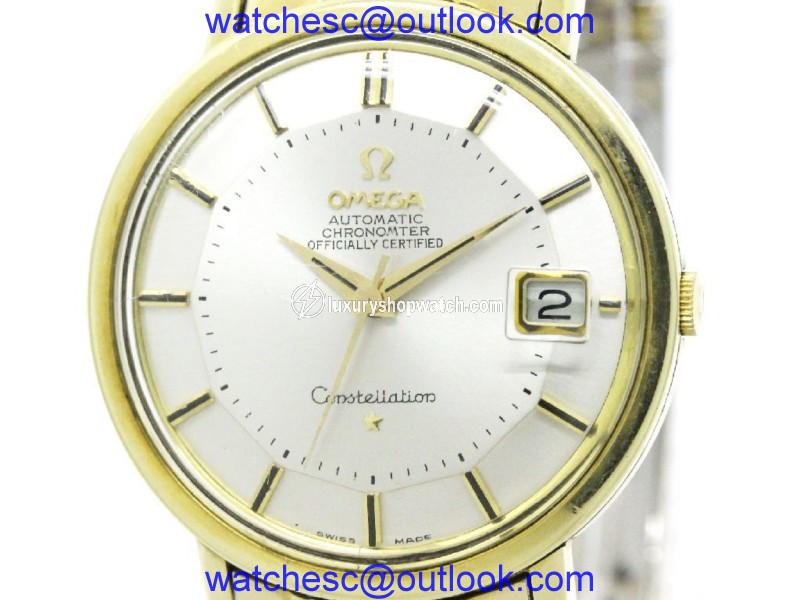 Omega Constellation 168.004 Gold Plated Stainless Steel Automatic 35mm Mens Watch Omega