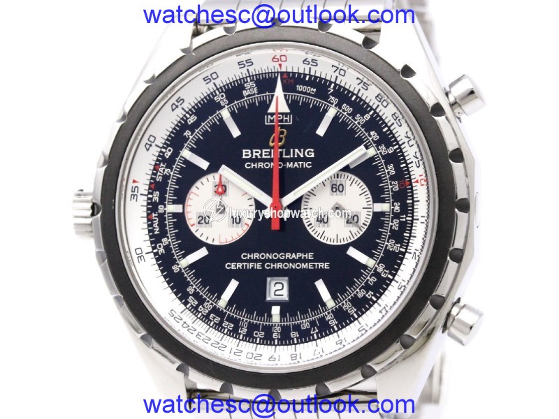 Breitling Chrono-Matic A41360 Stainless Steel Automatic 44mm Mens Watch Breitling