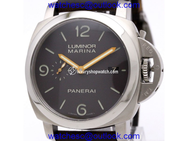 Panerai Luminor PAM00351 Titanium / Leather Automatic 44mm Mens Watch Panerai