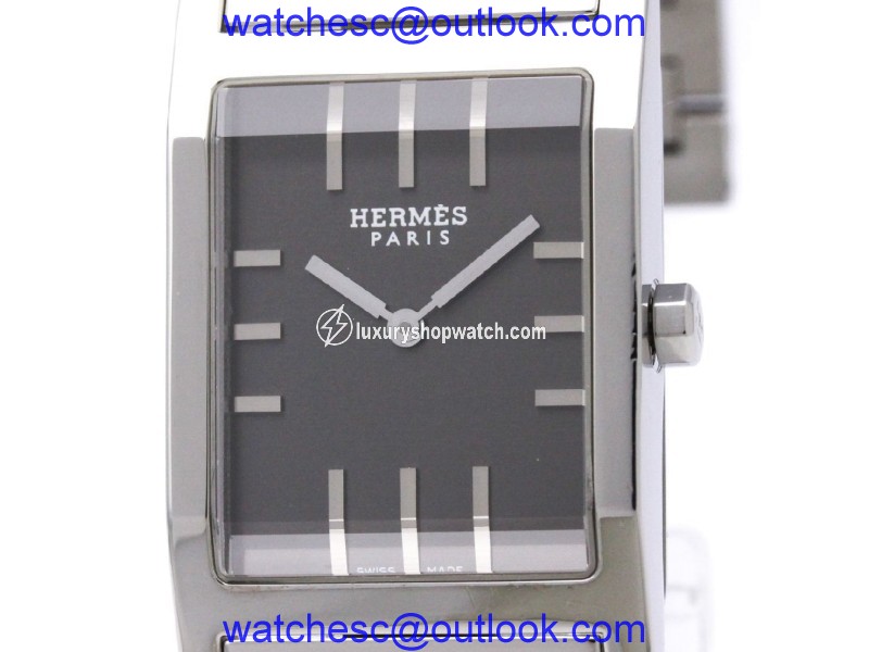 Hermes Tandem TA1.710 Quartz Stainless Steel 25mm Mens Dress Watch Hermes