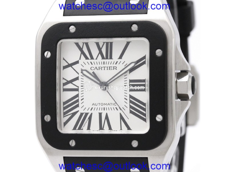 Cartier Santos 100 W20121U2 Automatic Stainless Steel 38mm Mens Sports Watch Cartier
