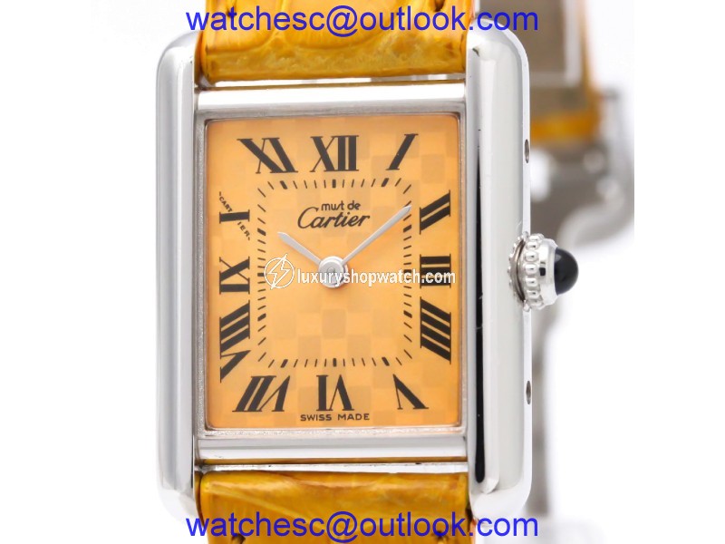 Cartier Must Tank W1017654 Quartz Stainless Steel 22mm Womens Dress Watch