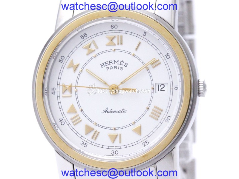 Hermes Carrick Gold Plated / Stainless Steel Automatic 36mm Mens Watch Hermes