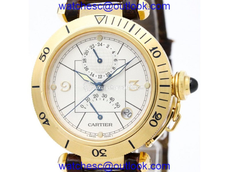 Cartier Pasha W3014456 18K Yellow Gold Automatic 38mm Mens Dress Watch Cartier