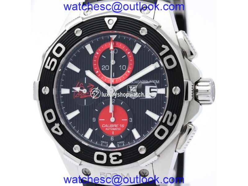 Tag Heuer Aquaracer CAJ2113 Stainless Steel & Rubber Automatic 44mm Mens Sports Watch Tag Heuer