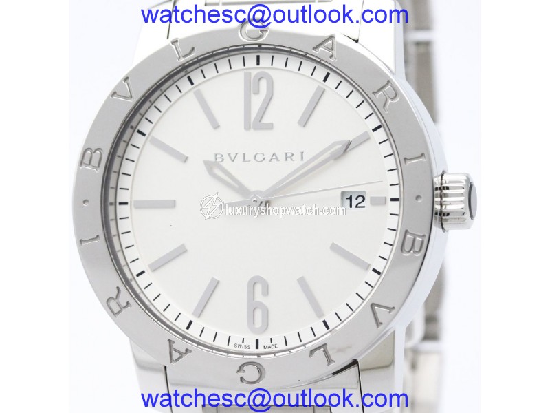 Bulgari BB39S Stainless Steel Silver Dial Automatic 39mm Mens Watch Bulgari