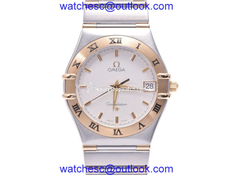 Omega Constellation 1312.30 Stainless Steel & Gold Quartz 32mm Mens Watch Omega